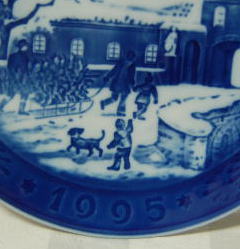 スカンジナビアン,北欧,ロイヤルコペンハーゲン,イヤープレート,クリスマスプレート,1995,デンマーク