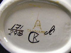 スカンジナビアン,北欧,ロイヤルコペンハーゲン,ファイアンス,カリ・クリステンセン,デンマーク,ソースボトル